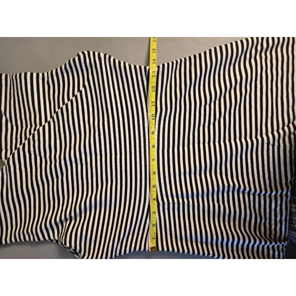Women's Kate Spade Saturday Black White Striped Mini Dress S - Picture 7 of 9